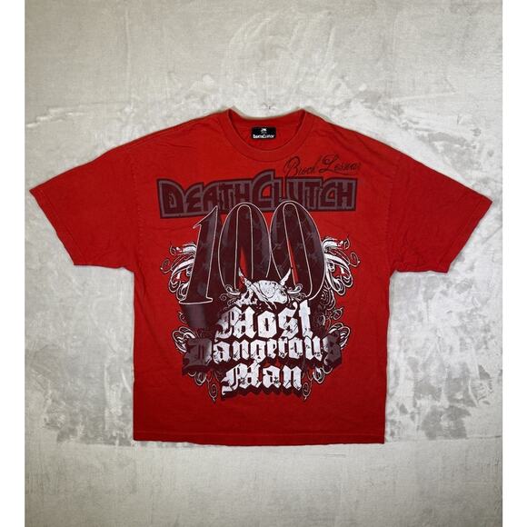 Death Clutch Y2K Brock Lesnar 100 UFC Mall Goth Graphic T-Shirt Grunge Punk 2XL - Picture 1 of 8